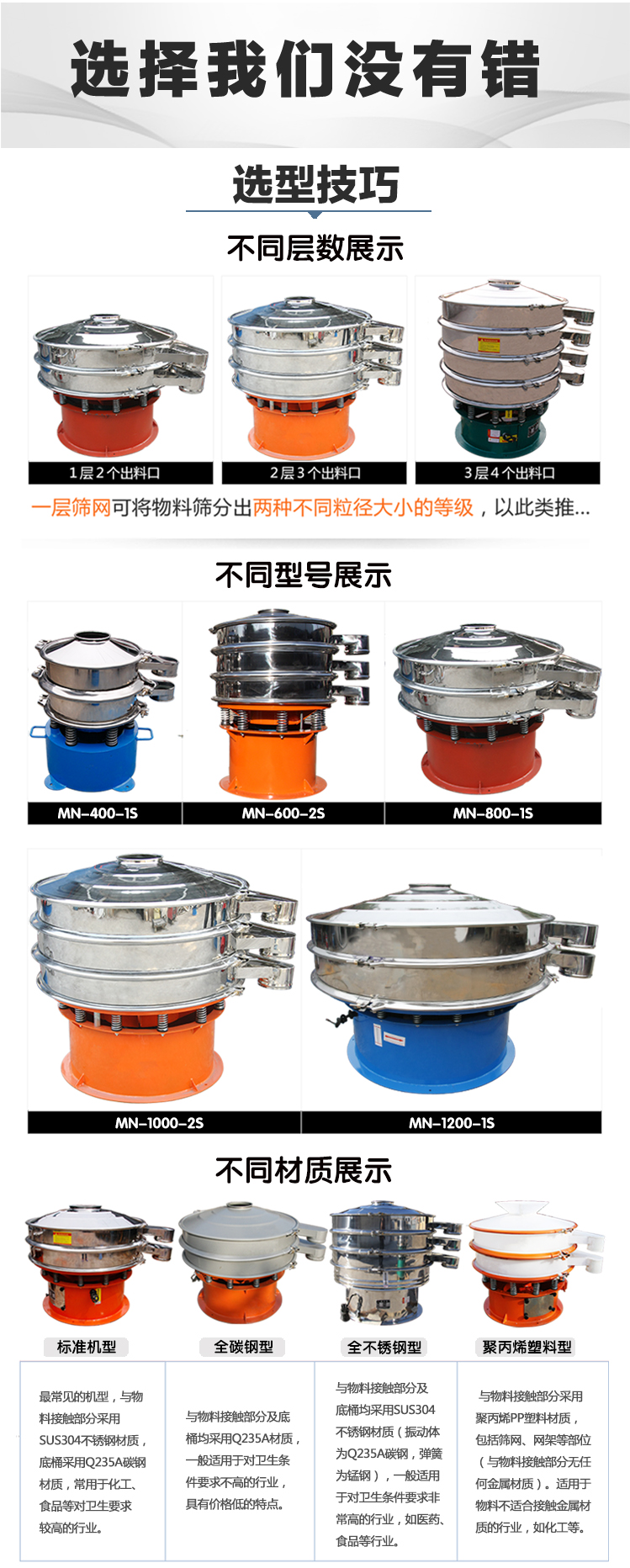 碳钢旋振筛选型
